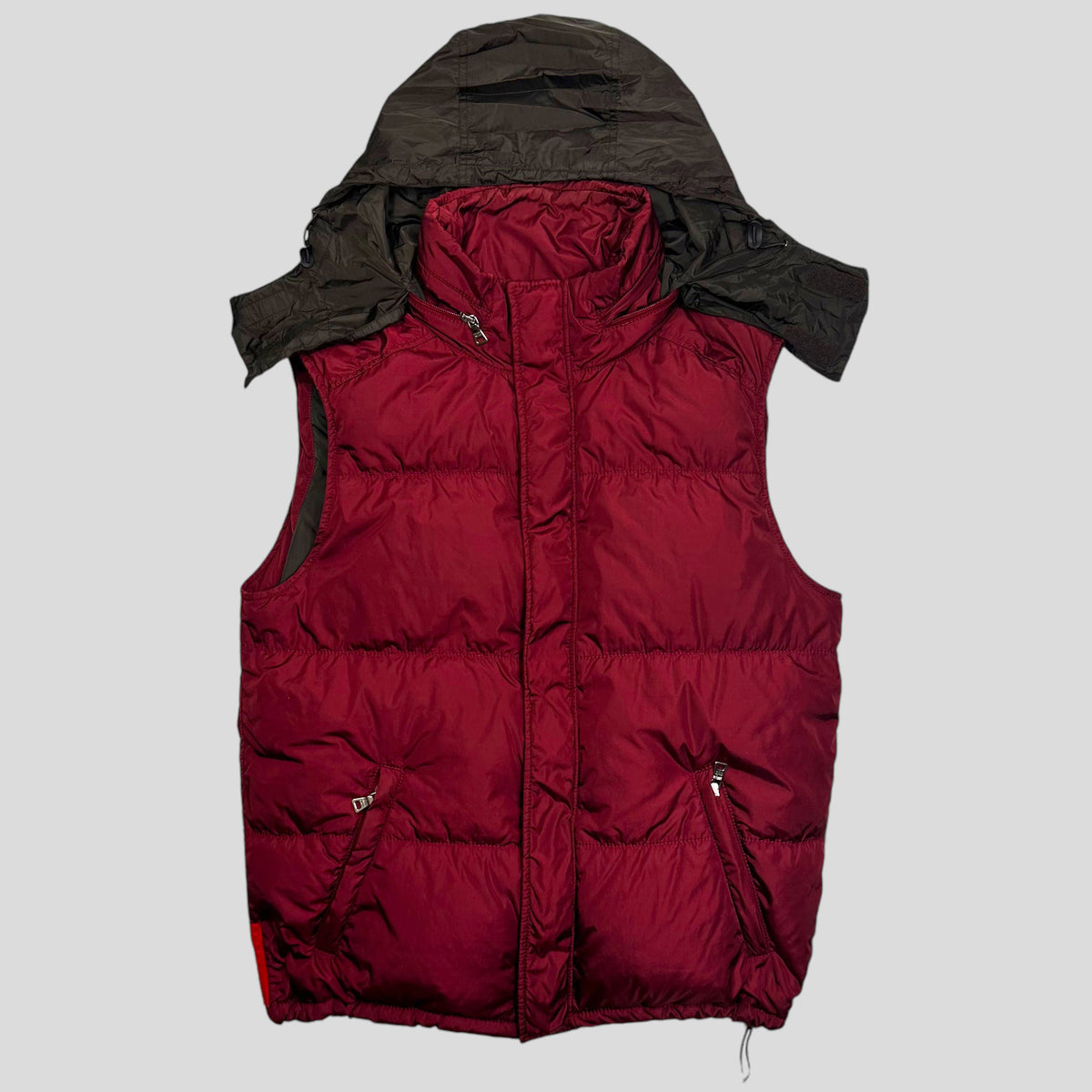 Prada Sport AW00 Nylon Down Technical Gilet Puffer - IT48 (M/L) | Medium, Red