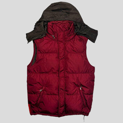 Prada Sport AW00 Nylon Down Technical Gilet Puffer - IT48 (M/L) | Medium, Red
