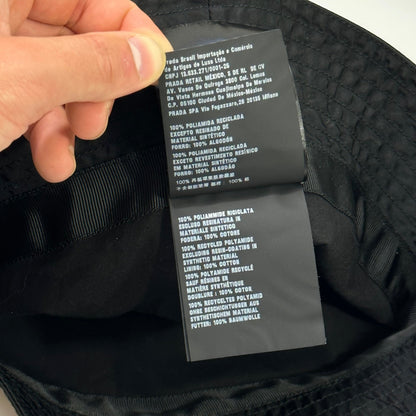 Prada Milano 2020 Re-Nylon Rubber Logo Bucket Hat - S/M | O/S, Black
