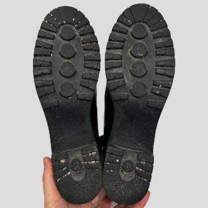 Moncler Vera Leather Chelsea Ankle Boot - UK8 | Black