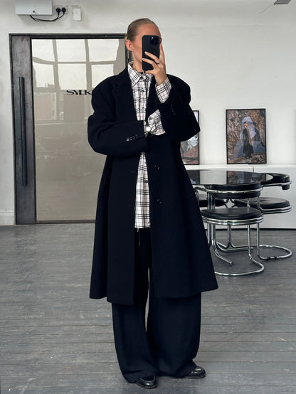 Vintage 1990s Wool Single Breasted Coat - XL