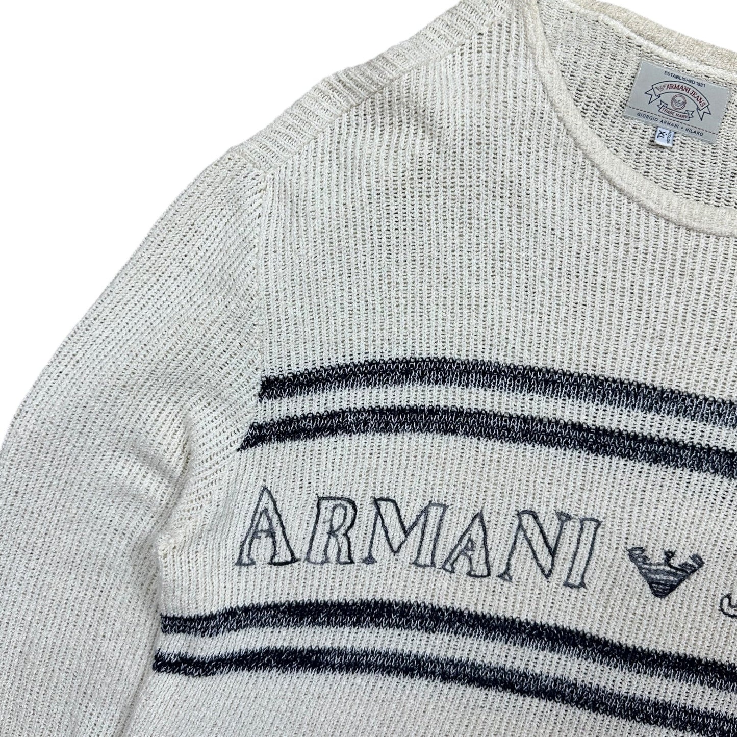 Armani Jeans White Knit Sweater