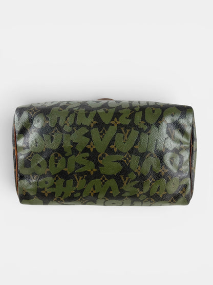 2001 Louis Vuitton x Stephen Sprouse Khaki Graffiti Speedy 30 Handbag | O/S, Multicoloured