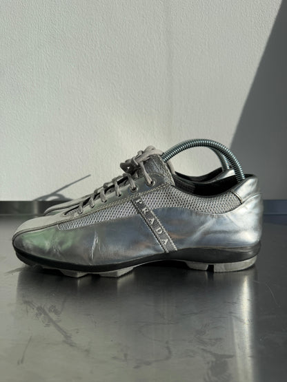 Prada Sport 00s Metallic Trainers | UK 37.5, Metallic Silver