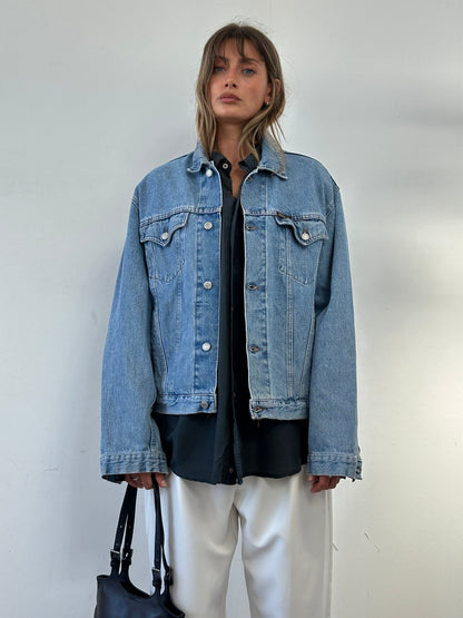 Carrera Italian 80-90s Oversized Denim Jacket - L