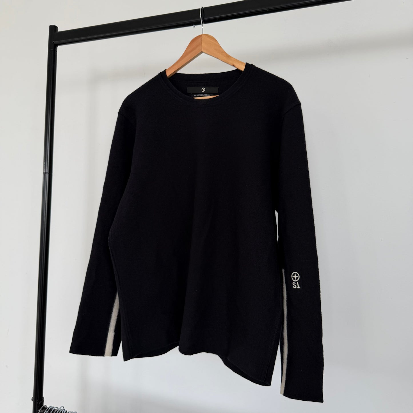 aw2006 stone island denims wool knit jumper | O/S, Multicoloured