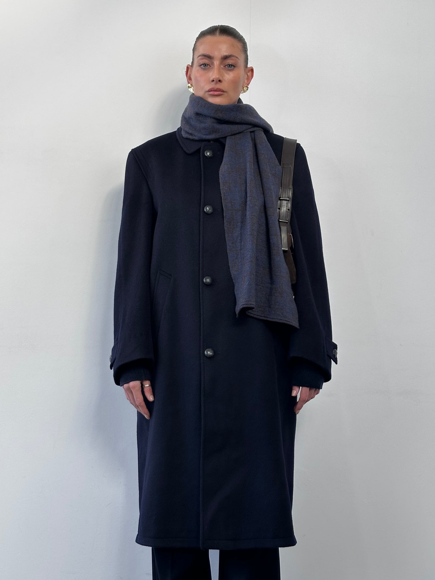 Vintage Wool Alpaca Single Breasted Coat - L