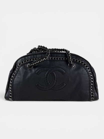 2005/2006 Chanel Luxe Ligne Black Lambskin Bowling Bag | O/S, Multicoloured