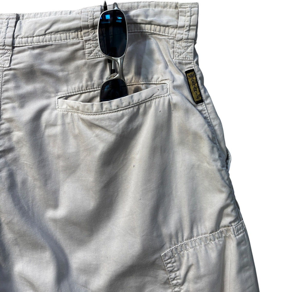 Armani Jeans 00’s Cotton Cargo Shorts W34 | W34, Cream