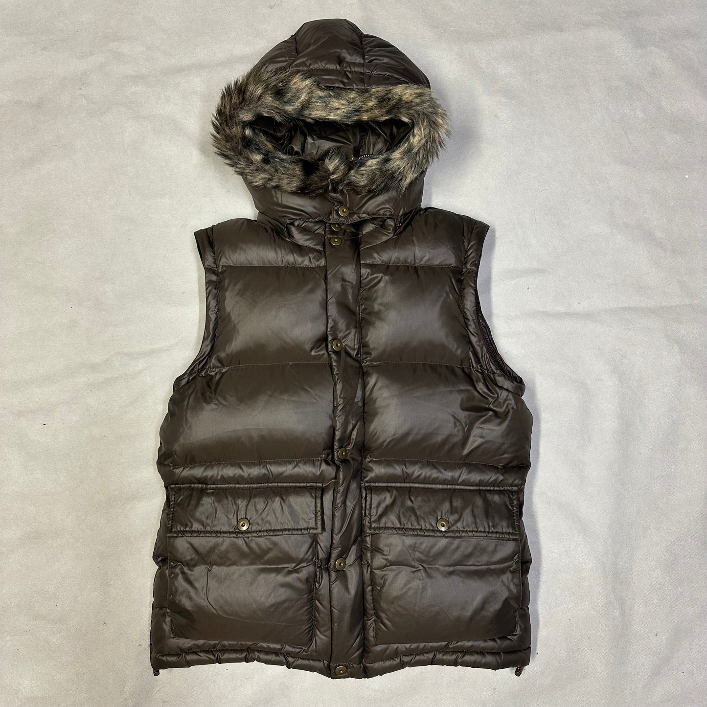 Takeo Kikuchi Puffer Jacket & Gilet With Fur Hood ( L )