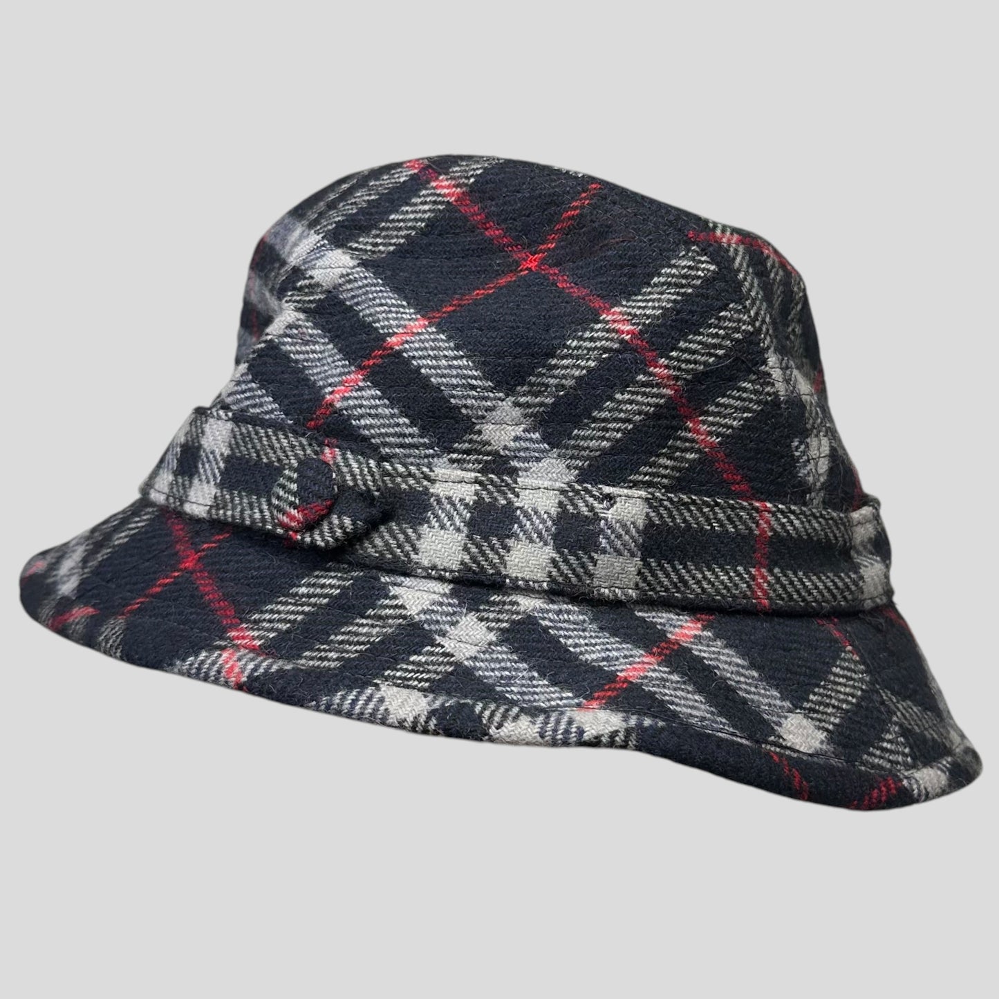 Burberrys 1980’s Nova Check Trilby Wool Bucket Hat - M/L | O/S, Multicoloured