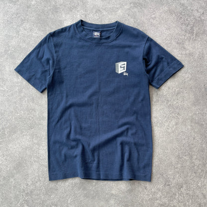 Stussy 2000s heavyweight cube graphic t-shirt (S)