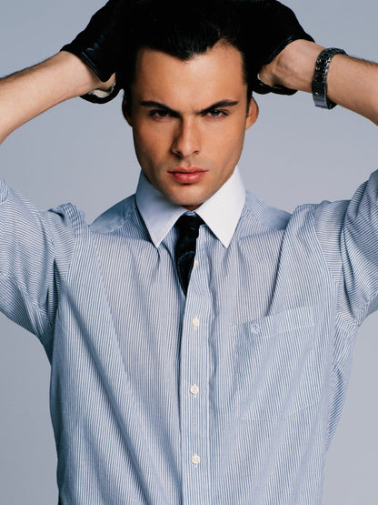 Italian Vintage 1990s Slim Leather Tie | O/S, Black