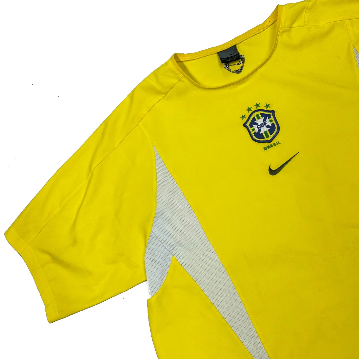 Nike Brazil 2002 Shirt In Yellow ( M )