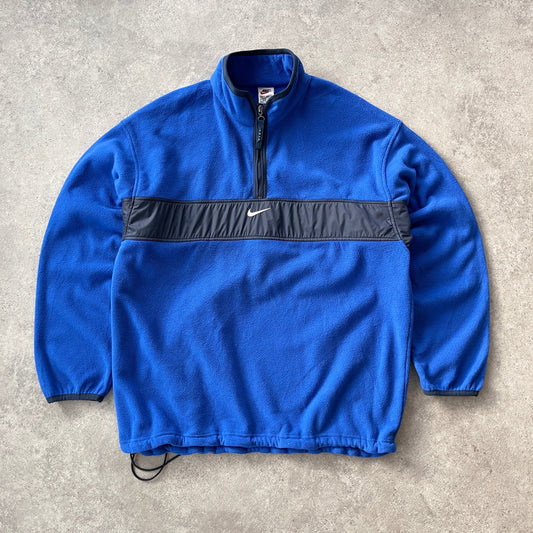 Nike 1990s 1/4 zip technical heavyweight fleece (XL)