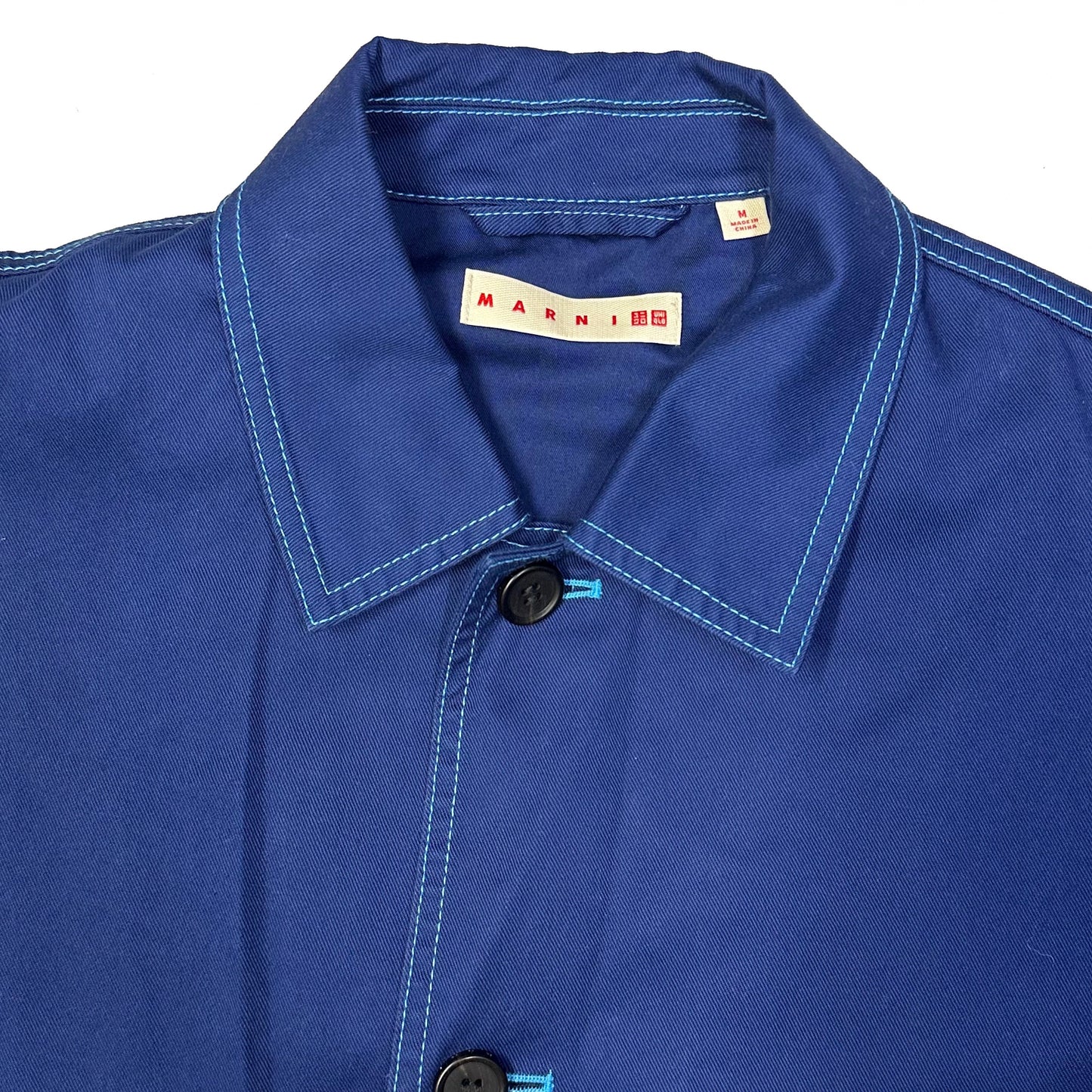 Uniqlo X Marni Collared Jacket In Blue ( M )