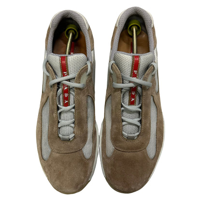 Prada America’s Cup Sneakers In Suede Brown ( 7UK / 8US )