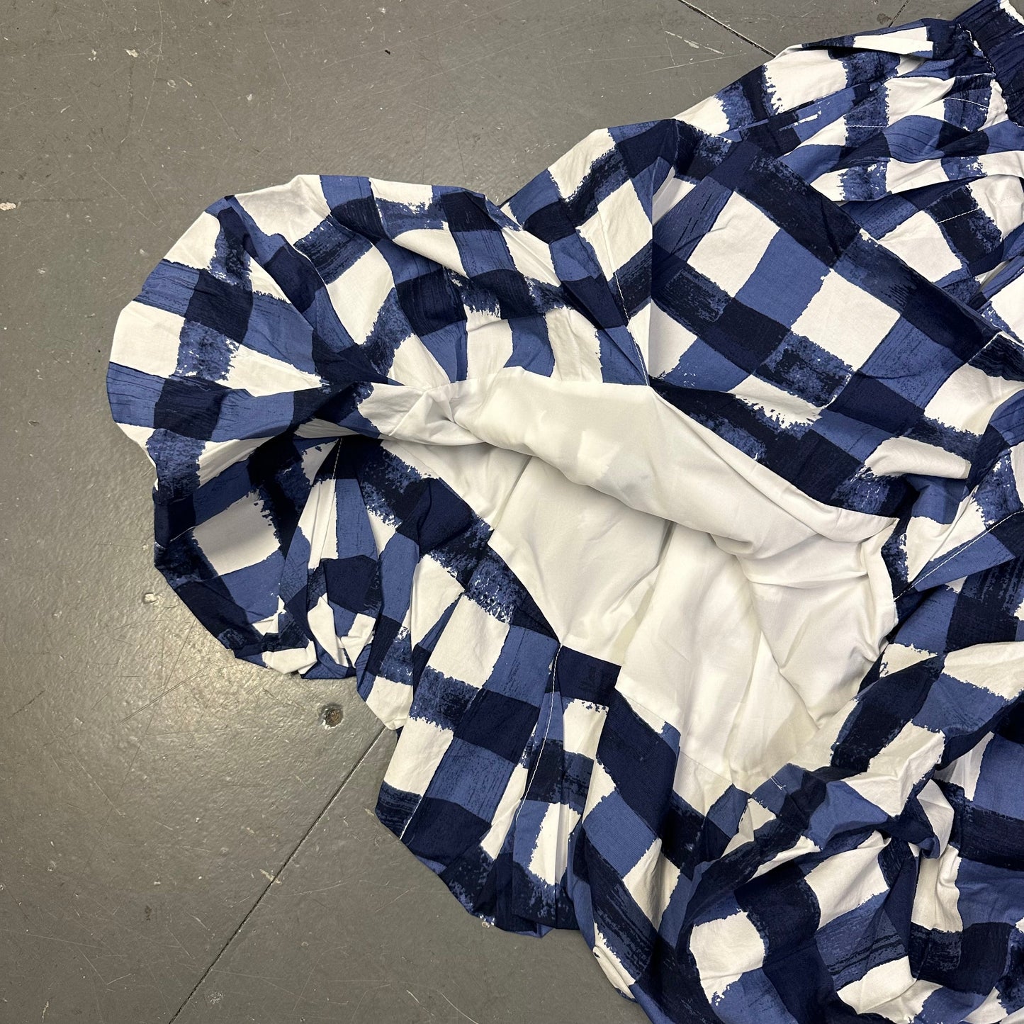 Uniqlo X Marni Checkered Skirt In Blue ( S )