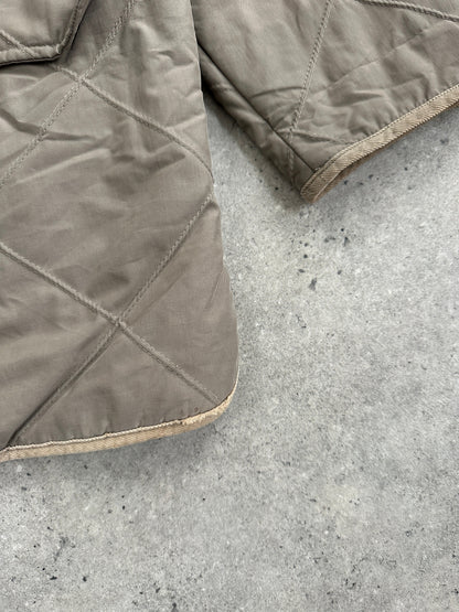 Burberry 1990s Quilted Nova Check Cord Collar Jacket – L