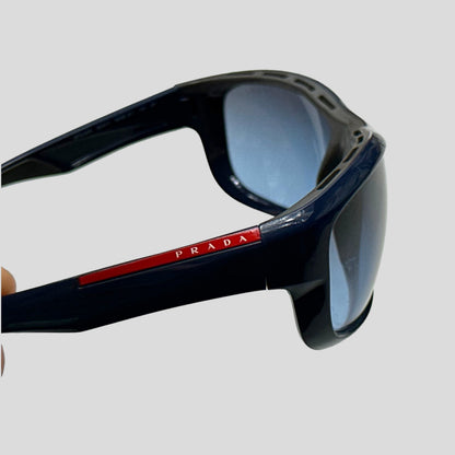 Prada Sport Wraparound Blue Sunglasses