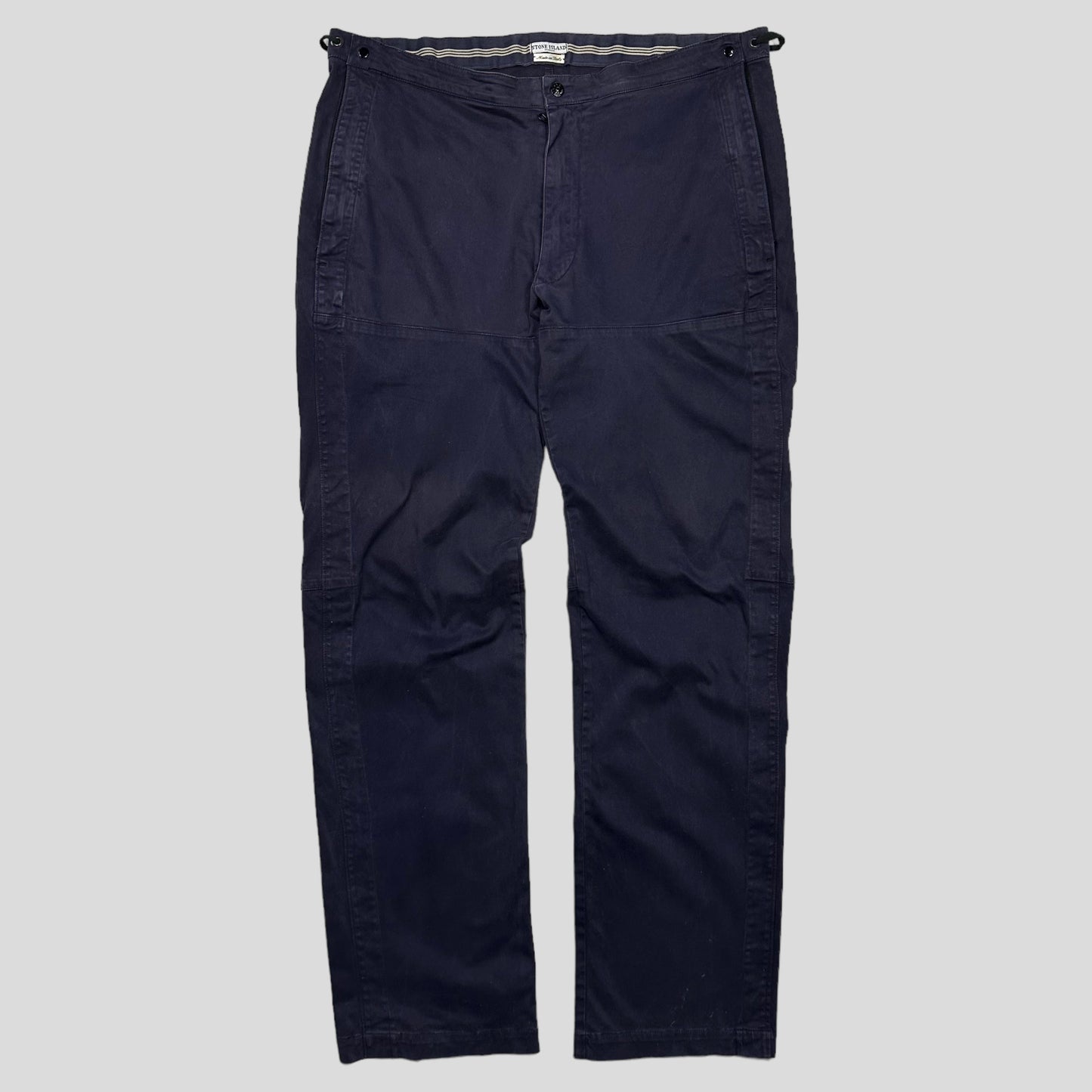 Stone Island AW04 Heavy Cotton Spellout Carpenter Trousers - 36-40 | Default Title, Blue