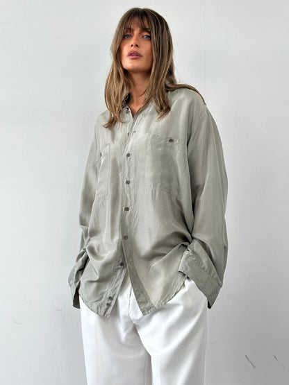 Vinatge Pure Silk Relaxed Shirt - XXL