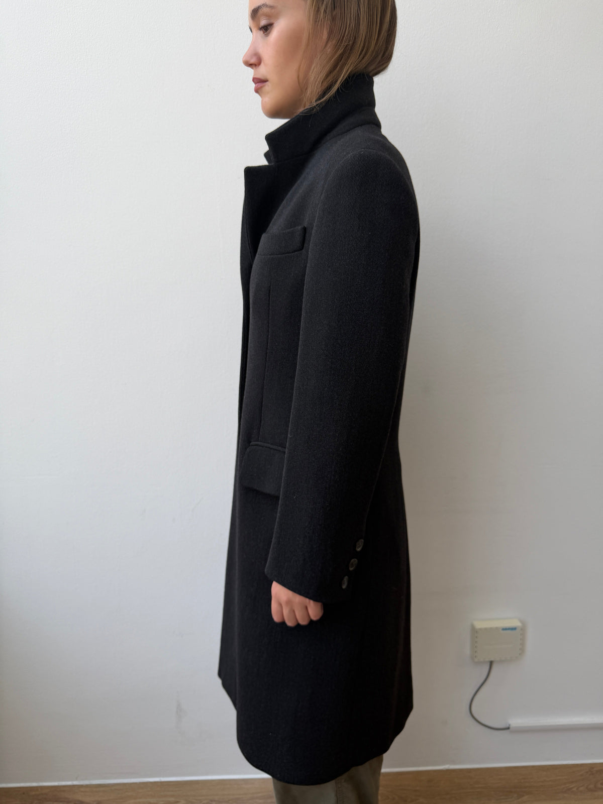 Prada 90s Wool Overcoat | 40, Red