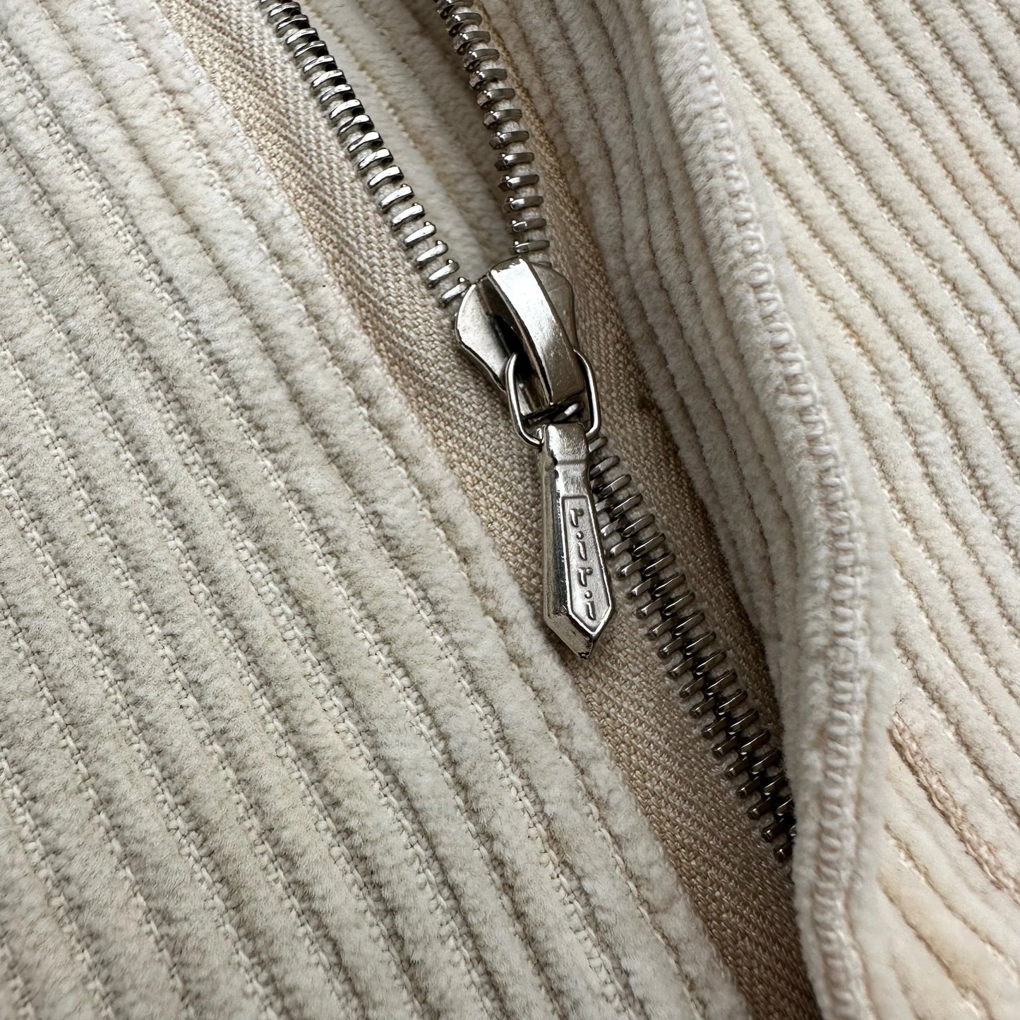 A/W1995 Cream 1/4 Zip Jumbo Corduroy Shirt