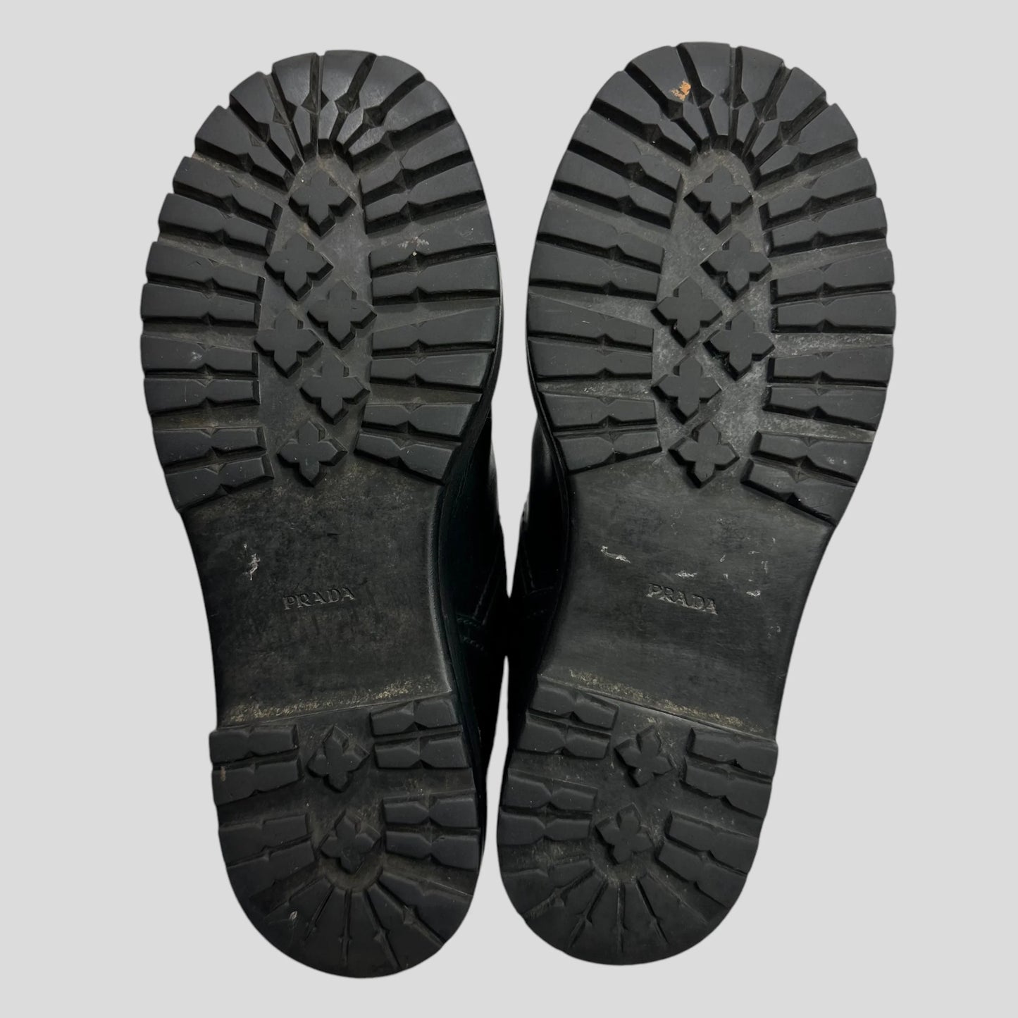 Prada Milano Leather Combat Boots - UK4.5/5