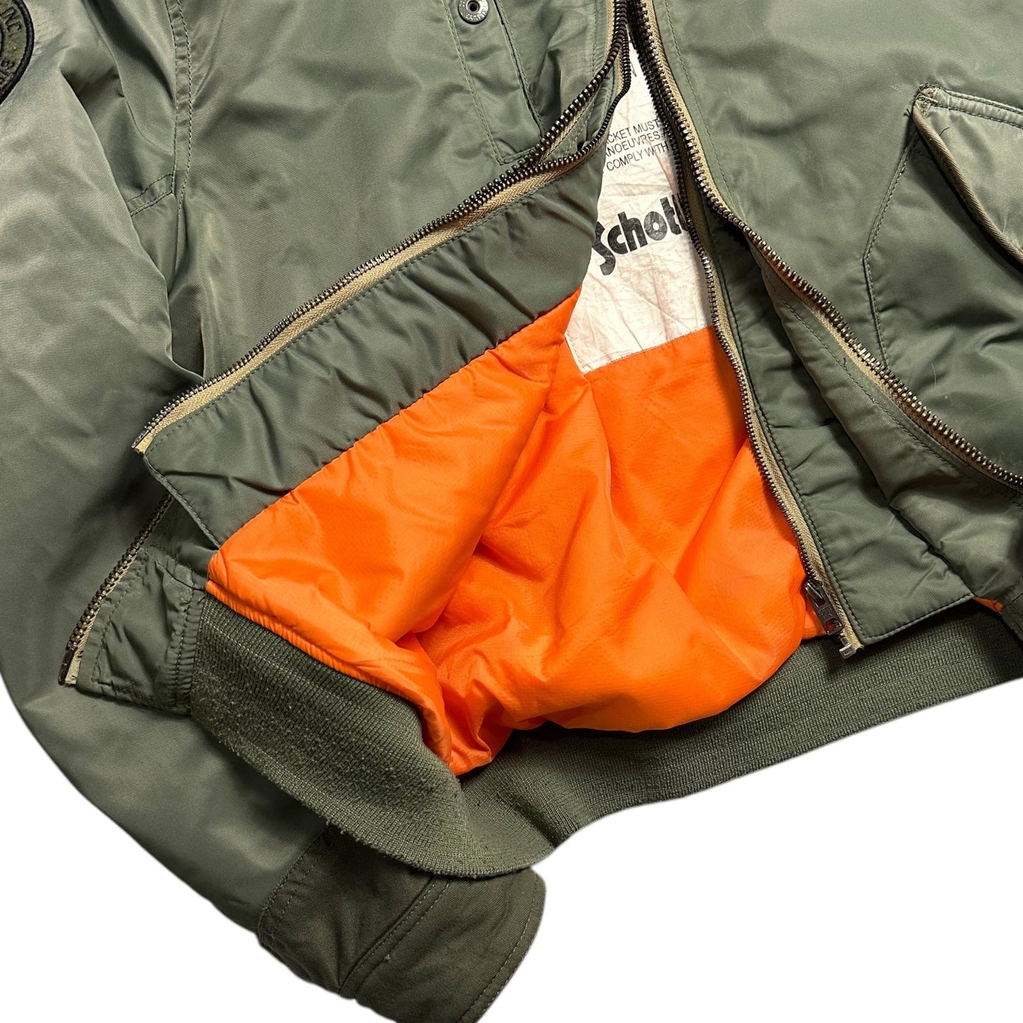 Schott NYC Green CWU-R Bomber Jacket