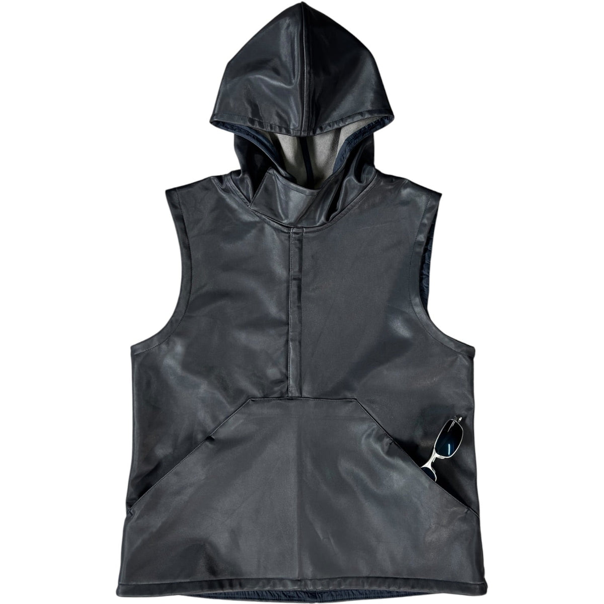 Nike 2001 Polyurethane Hooded Vest Jacket Size 14/16 | 14/16, Black