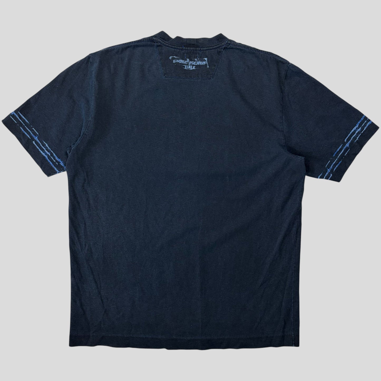 Stone Island SS03 Sublimation Acid Print Marina Logo T-shirt - XL (L) | Large, Blue