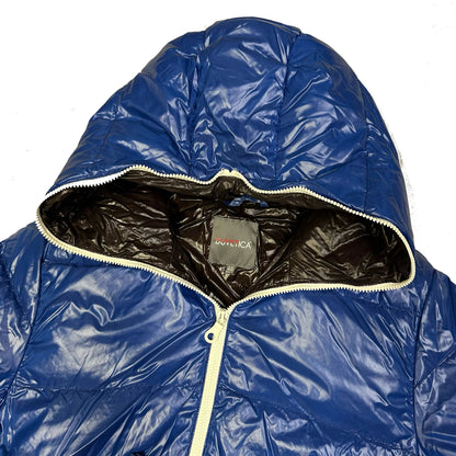 Duvetica Puffer Jacket In Blue & White ( M )