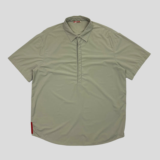 Prada Sport 00’s 1/2 Button Nylon Shirt - L/XL | Default Title, Multicoloured