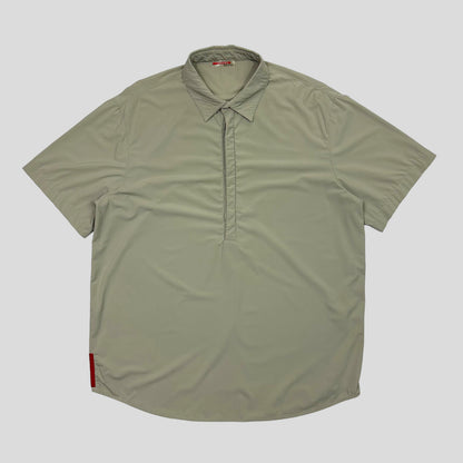 Prada Sport 00’s 1/2 Button Nylon Shirt - L/XL | Large, Multicoloured