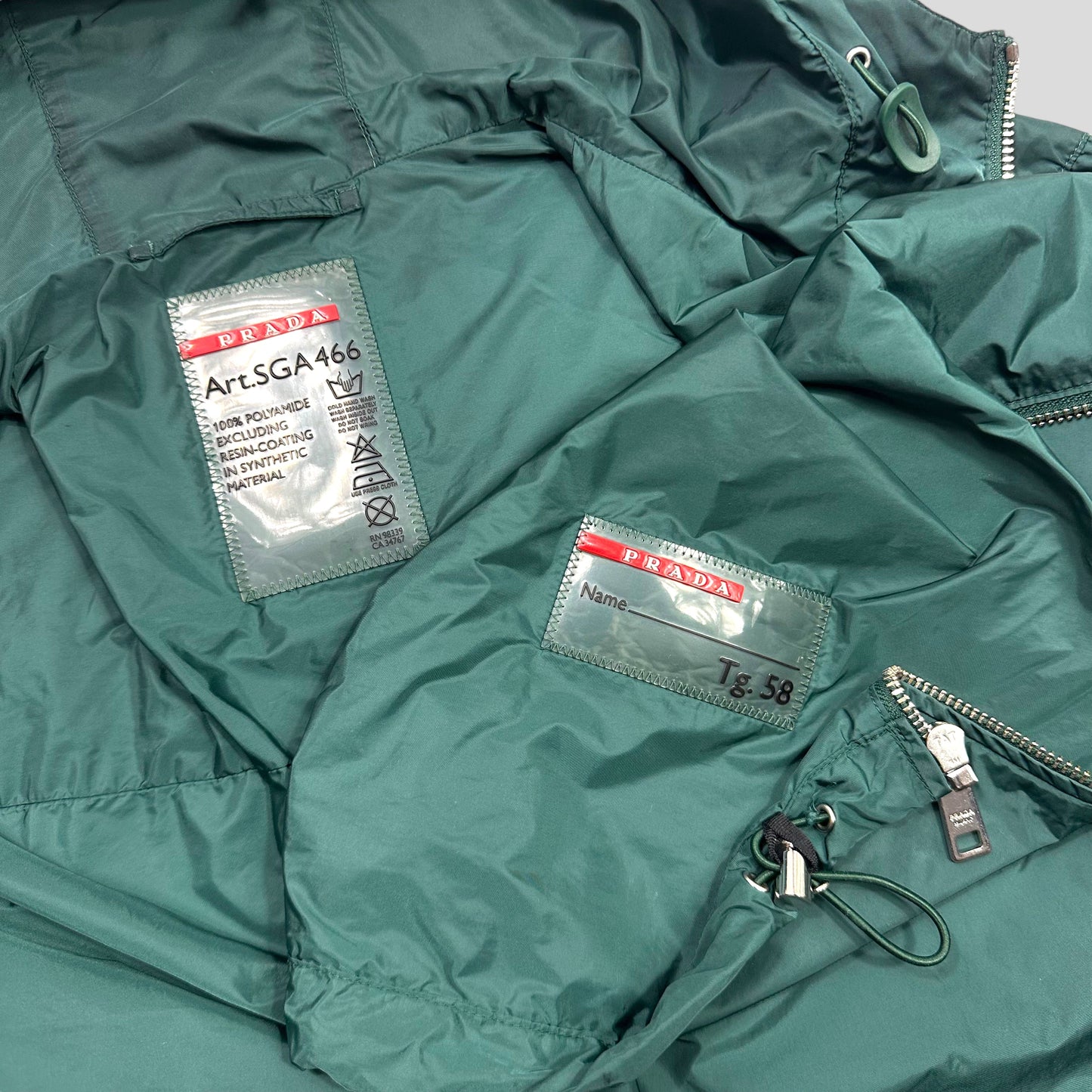 Prada Milano 2017 Nylon PU K-way Windbreaker Jacket - IT58 (XXL)