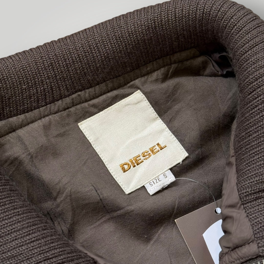 2000's Diesel Faux Fur Asymmetrical Bomber Jacket S
