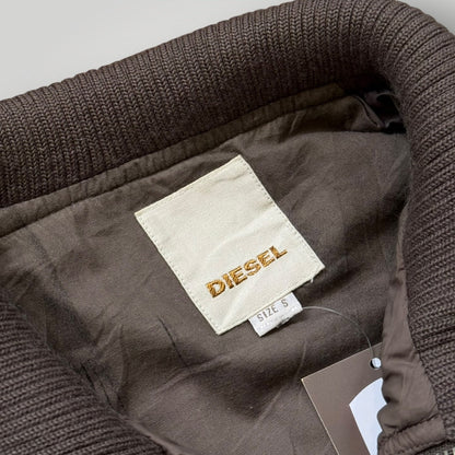 2000's Diesel Faux Fur Asymmetrical Bomber Jacket S