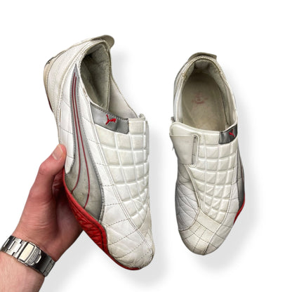 2005 Puma Uke Leather White/Silver (UK10) | Default Title, Multicoloured