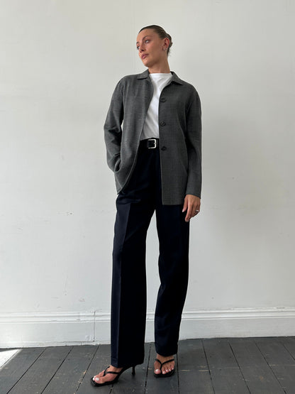 Marella Minimal Wool Lightweight Jacket - L