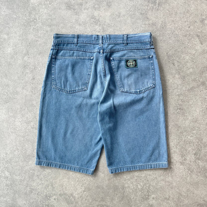 Stone Island RARE 1990s mid wash denim shorts (M)