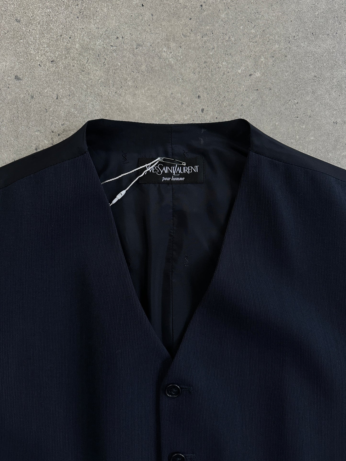 Yves Saint Laurent Pour Homme Wool Tailored Waistcoat - 42R/L