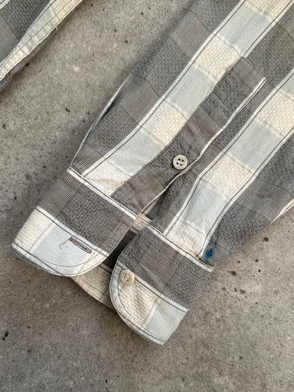 Armani Jeans 1990s Check Flannel Logo Shirt - XXL