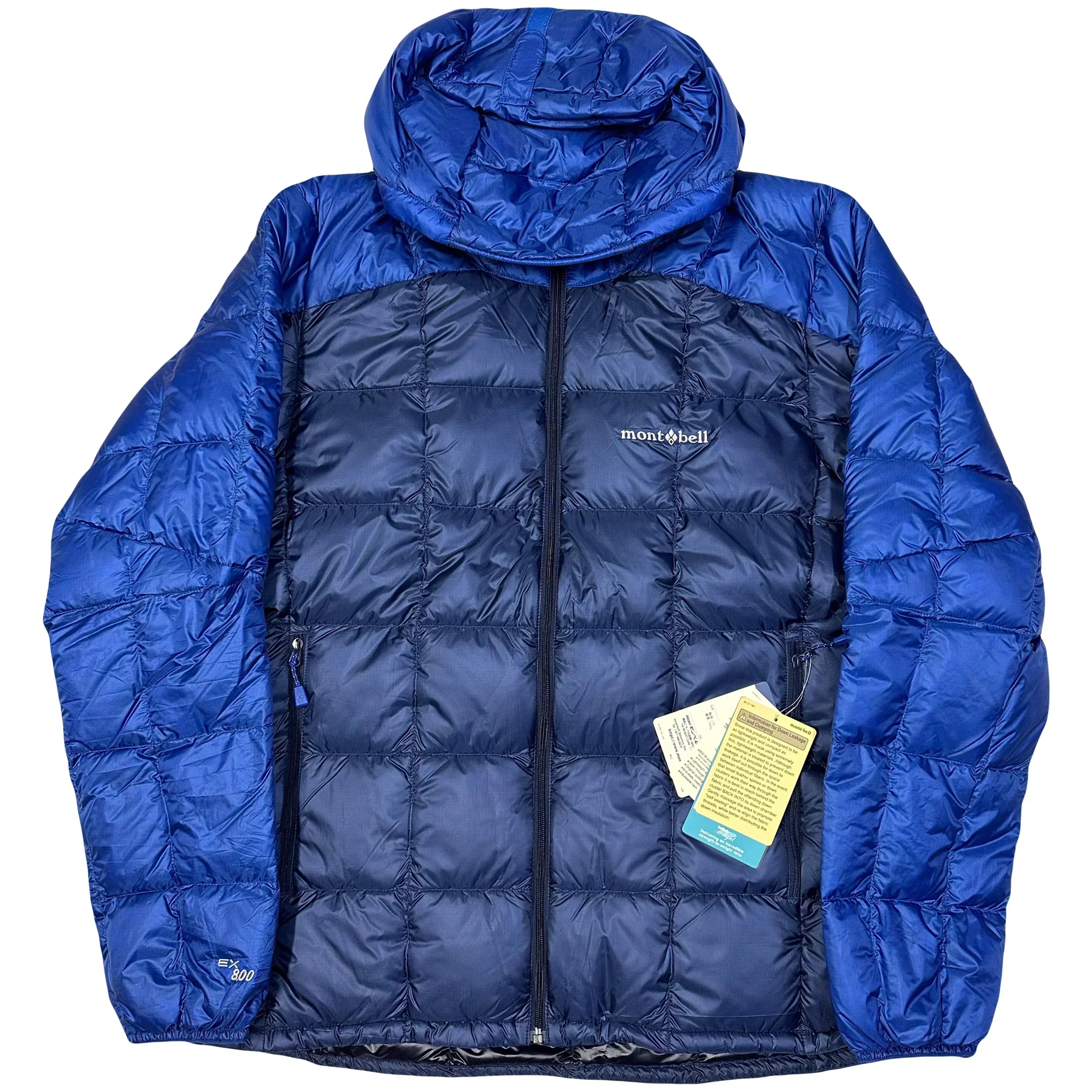 Vintage Montbell Superior Down Parka Puffer Jacket In Navy & Blue