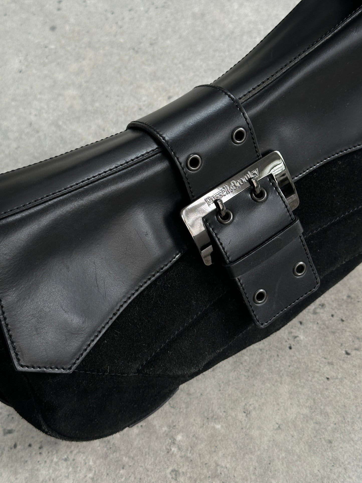Russell & Bromley 00s Leather Suede Shoulder Bag