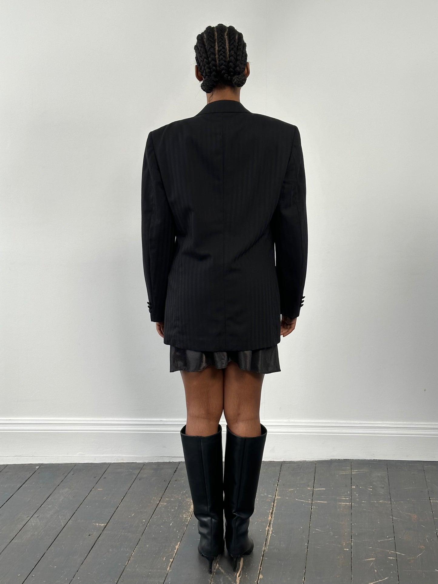 Christian Dior Monsieur 1990s Wool Tuxedo Blazer – 39R/M