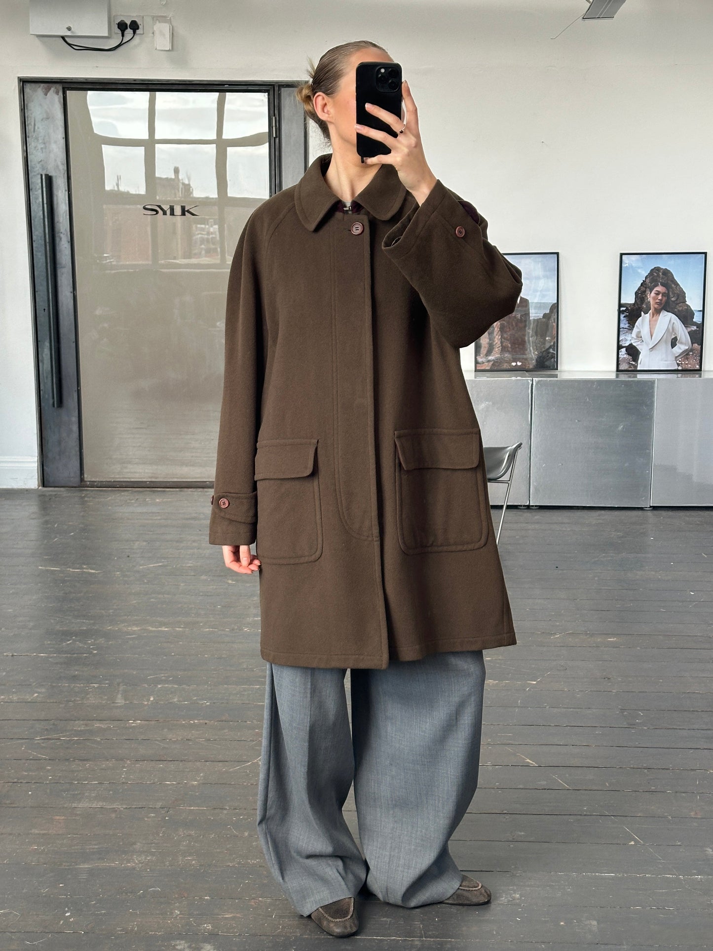 Missoni 1990s Wool Concealed Placket Coat - XXL