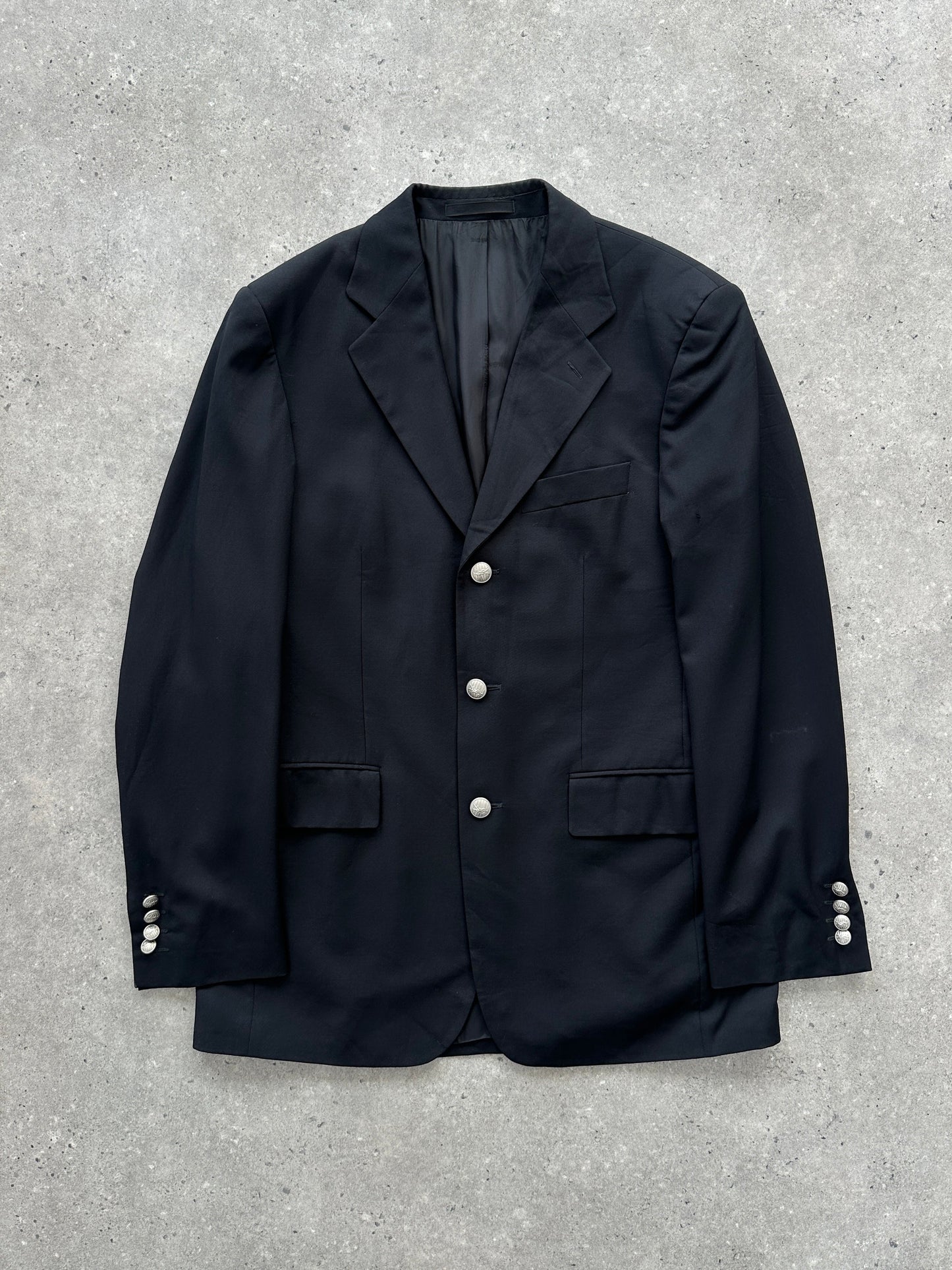 Yves Saint Laurent Pour Homme 1990s Pure Wool Bespoke Button Blazer - 36R/M