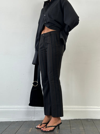 Roberto Cavalli Just Cavalli 00s Striped Mid Rise Flared Trousers - W28