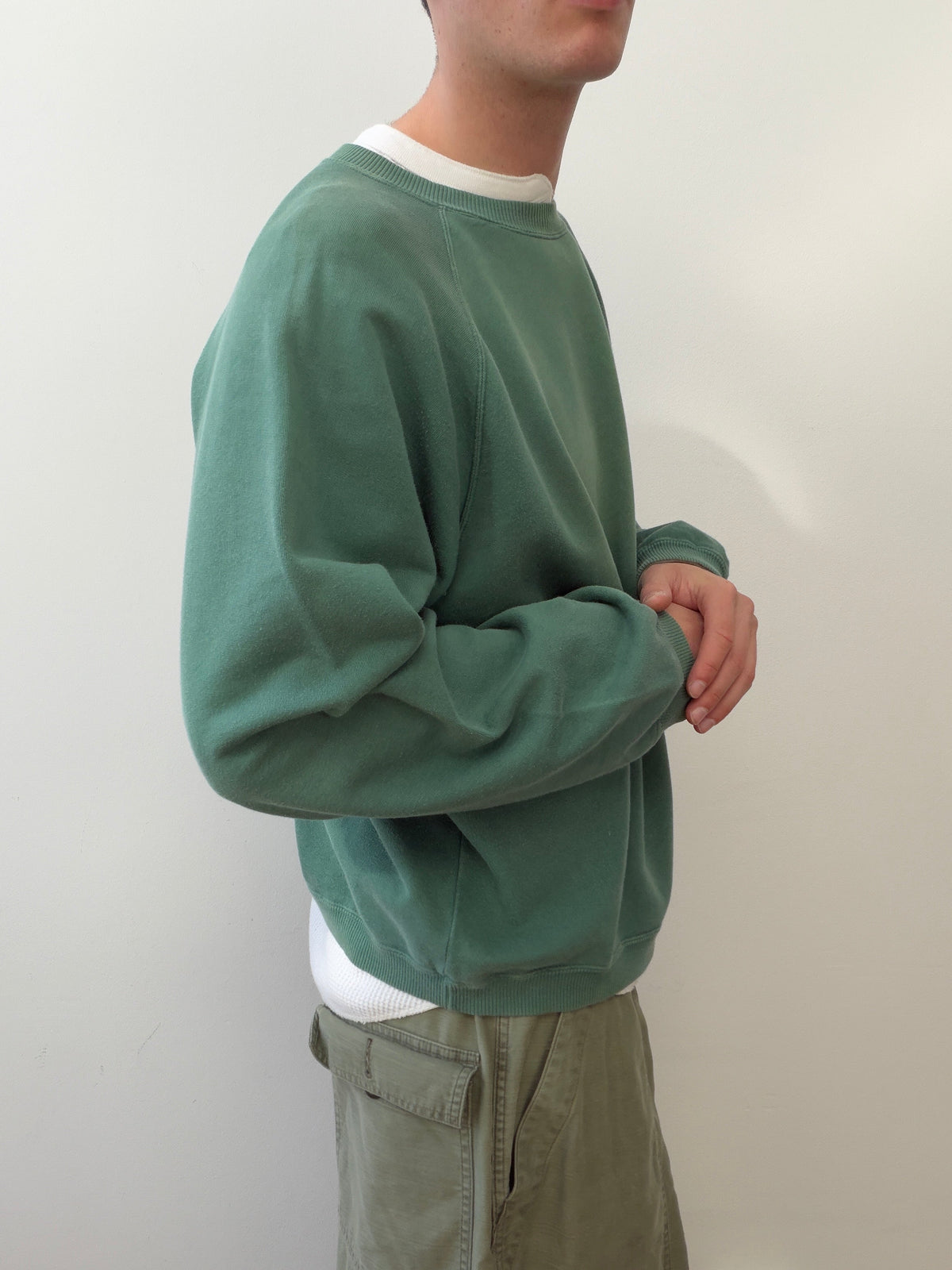 Armani Jeans 90s Crewneck Sweatshirt | X-Large, Green